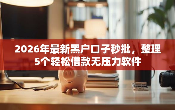 2026年最新黑户口子秒批，整理5个轻松借款无压力软件