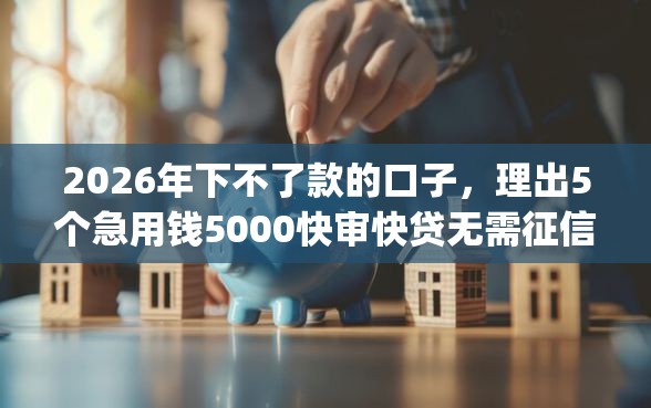 2026年下不了款的口子,理出5个急用钱5000快审快贷无需征信app 2026年下不了款的口子,理出5个急用钱5000快审快贷无需征信app