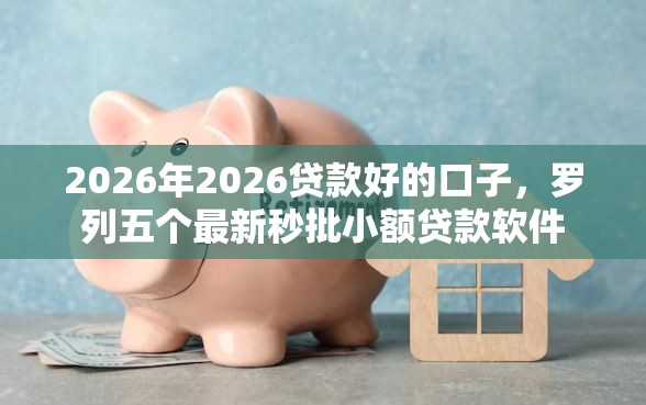 2026年2026贷款好的口子，罗列五个最新秒批小额贷款软件