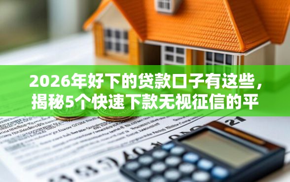 2026年好下的贷款口子有这些，揭秘5个快速下款无视征信的平台