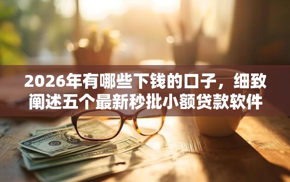 2026年有哪些下钱的口子，细致阐述五个最新秒批小额贷款软件
