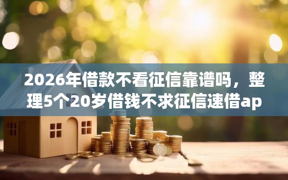 2026年借款不看征信靠谱吗，整理5个20岁借钱不求征信速借app