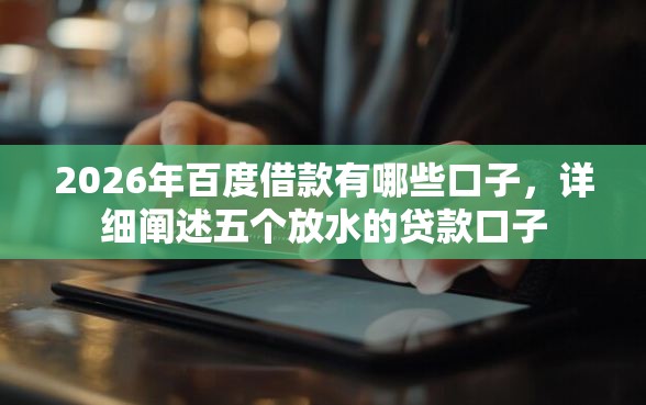 2026年百度借款有哪些口子，详细阐述五个放水的贷款口子