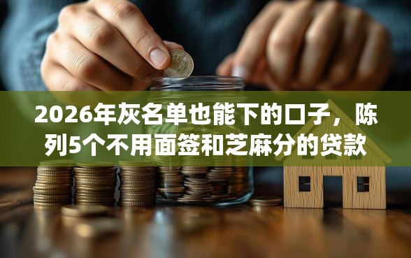 2026年灰名单也能下的口子，陈列5个不用面签和芝麻分的贷款app