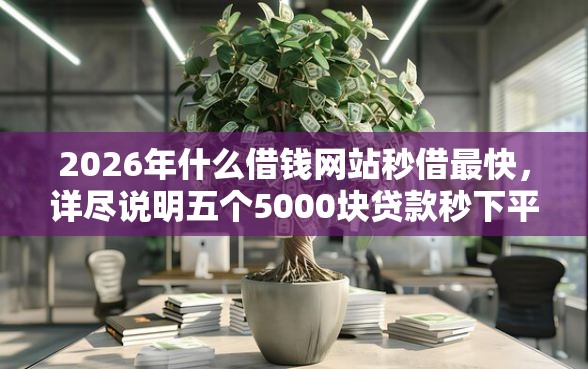 2026年什么借钱网站秒借最快，详尽说明五个5000块贷款秒下平台