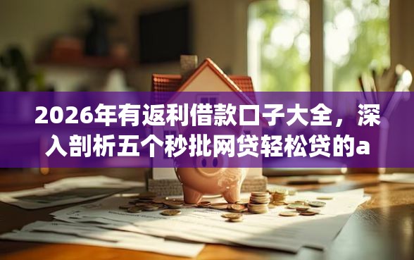 2026年有返利借款口子大全，深入剖析五个秒批网贷轻松贷的app