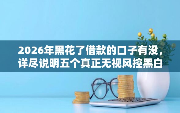 2026年黑花了借款的口子有没，详尽说明五个真正无视风控黑白的网贷平台