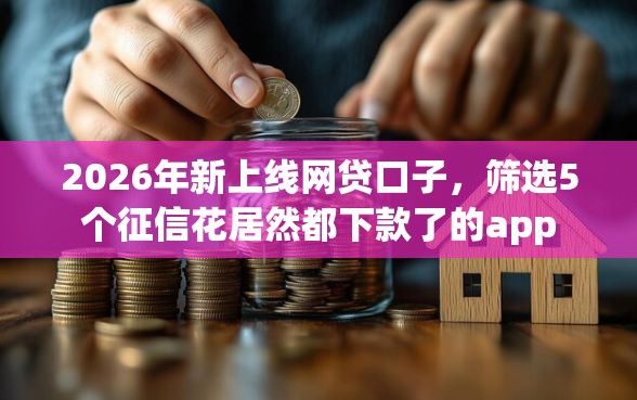 2026年新上线网贷口子，筛选5个征信花居然都下款了的app