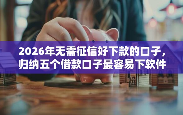 2026年无需征信好下款的口子，归纳五个借款口子最容易下软件