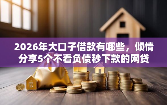 2026年大口子借款有哪些，倾情分享5个不看负债秒下款的网贷口子
