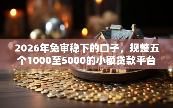 2026年免审稳下的口子，规整五个1000至5000的小额贷款平台