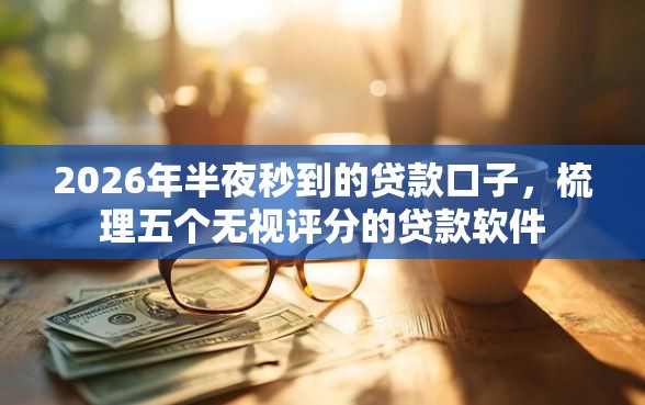 2026年半夜秒到的贷款口子，梳理五个无视评分的贷款软件
