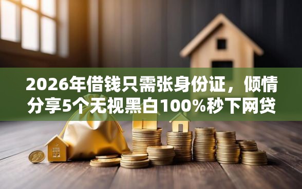 2026年借钱只需张身份证，倾情分享5个无视黑白100%秒下网贷软件