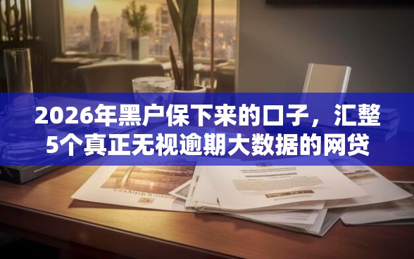2026年黑户保下来的口子，汇整5个真正无视逾期大数据的网贷平台