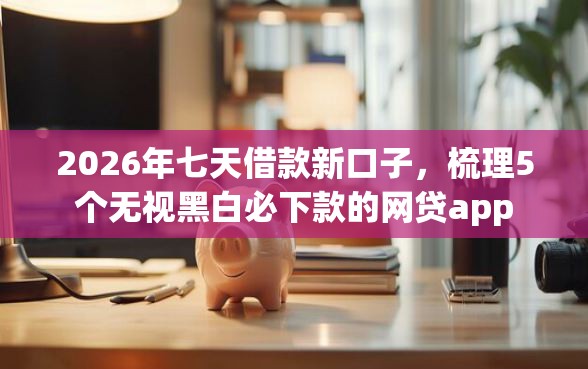 2026年七天借款新口子，梳理5个无视黑白必下款的网贷app
