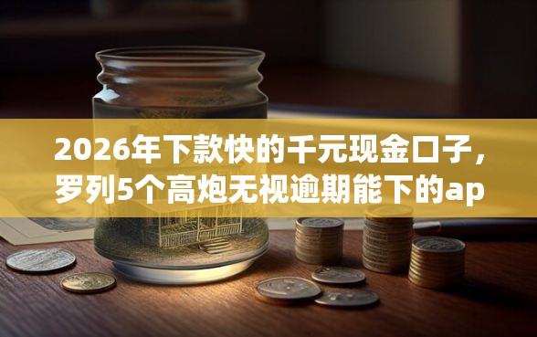2026年下款快的千元现金口子，罗列5个高炮无视逾期能下的app
