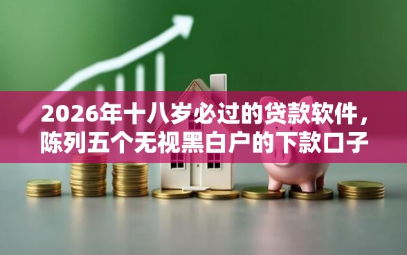 2026年十八岁必过的贷款软件，陈列五个无视黑白户的下款口子
