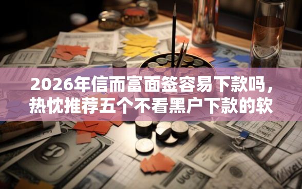2026年信而富面签容易下款吗，热忱推荐五个不看黑户下款的软件