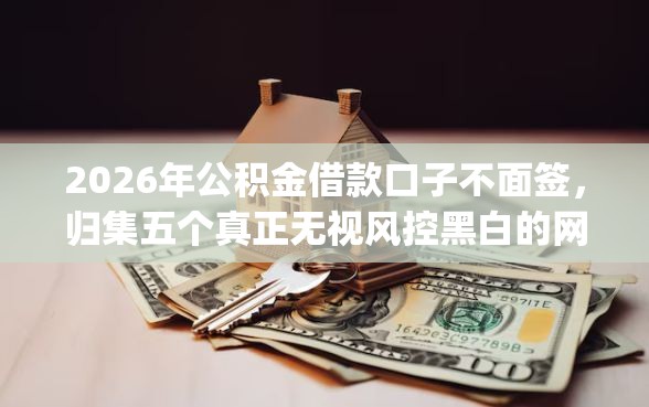 2026年公积金借款口子不面签,归集五个真正无视风控黑白的网贷app 2026年公积金借款口子不面签,归集五个真正无视风控黑白的网贷app