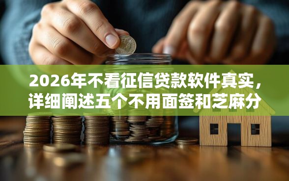 2026年不看征信贷款软件真实，详细阐述五个不用面签和芝麻分的贷款平台