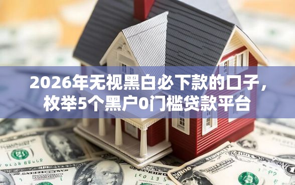 2026年无视黑白必下款的口子，枚举5个黑户0门槛贷款平台