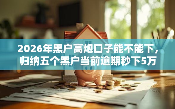 2026年黑户高炮口子能不能下，归纳五个黑户当前逾期秒下5万平台