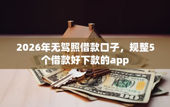2026年无驾照借款口子，规整5个借款好下款的app