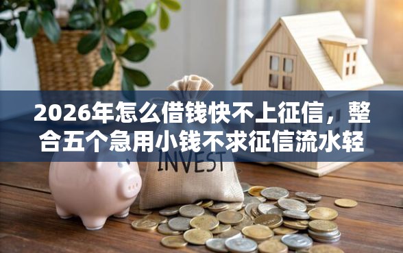 2026年怎么借钱快不上征信，整合五个急用小钱不求征信流水轻松贷的口子