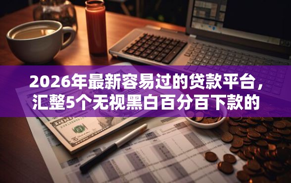 2026年最新容易过的贷款平台，汇整5个无视黑白百分百下款的借款软件