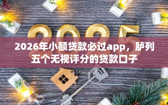 2026年小额贷款必过app，胪列五个无视评分的贷款口子