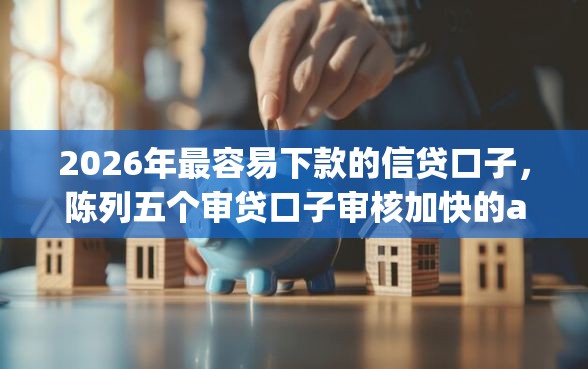 2026年最容易下款的信贷口子，陈列五个审贷口子审核加快的app