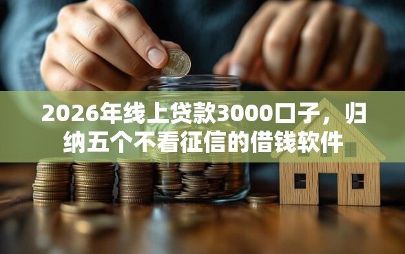 2026年线上贷款3000口子，归纳五个不看征信的借钱软件