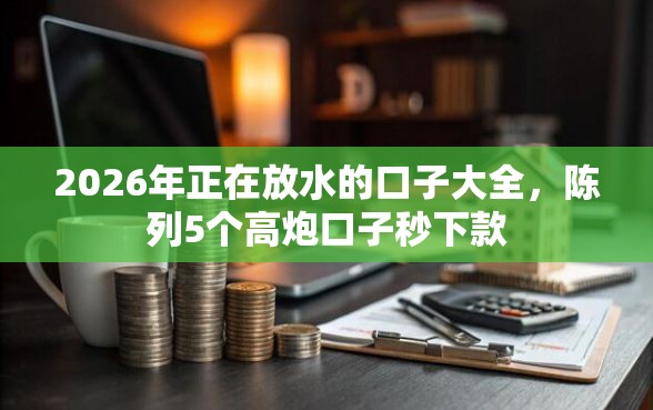 2026年正在放水的口子大全，陈列5个高炮口子秒下款