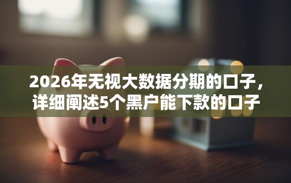 2026年无视大数据分期的口子，详细阐述5个黑户能下款的口子