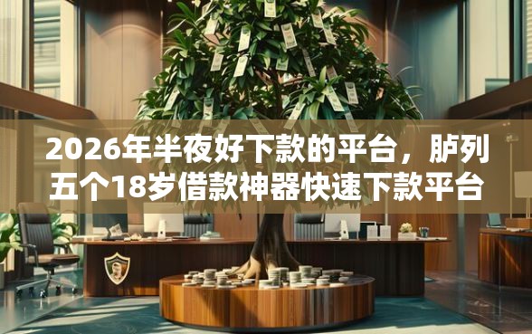 2026年半夜好下款的平台，胪列五个18岁借款神器快速下款平台