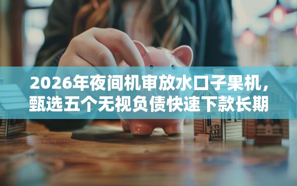 2026年夜间机审放水口子果机，甄选五个无视负债快速下款长期网贷的软件