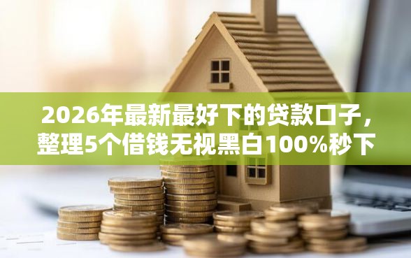 2026年最新最好下的贷款口子，整理5个借钱无视黑白100%秒下口子