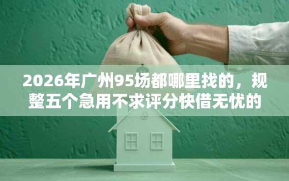 2026年广州95场都哪里找的，规整五个急用不求评分快借无忧的平台