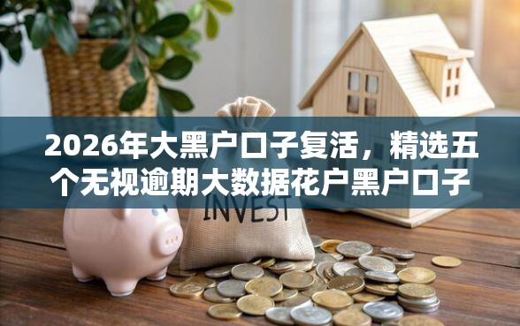 2026年大黑户口子复活，精选五个无视逾期大数据花户黑户口子