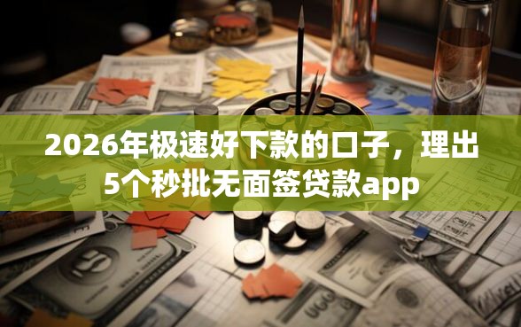 2026年极速好下款的口子，理出5个秒批无面签贷款app