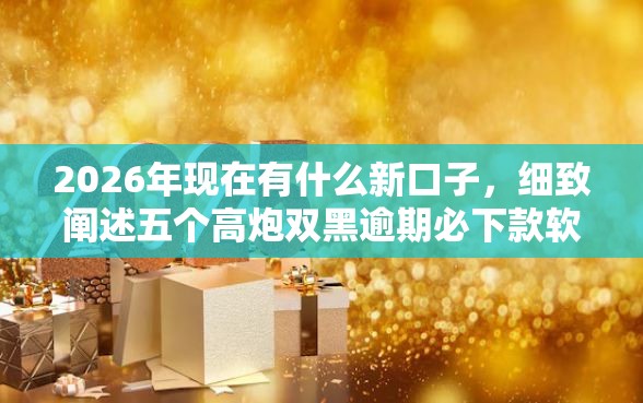 2026年现在有什么新口子，细致阐述五个高炮双黑逾期必下款软件