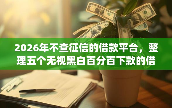2026年不查征信的借款平台,整理五个无视黑白百分百下款的借款app 2026年不查征信的借款平台,整理五个无视黑白百分百下款的借款app
