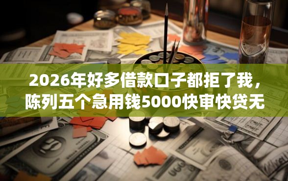 2026年好多借款口子都拒了我，陈列五个急用钱5000快审快贷无需征信app