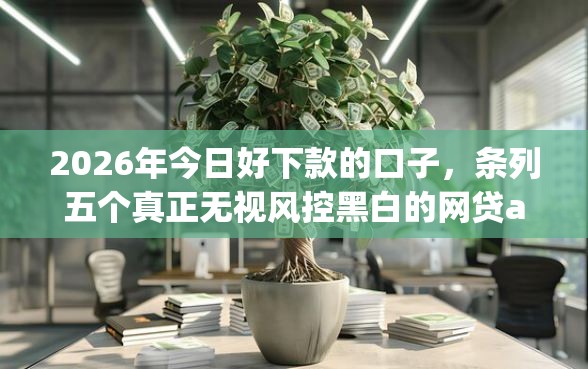 2026年今日好下款的口子，条列五个真正无视风控黑白的网贷app