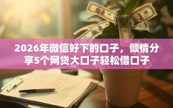 2026年微信好下的口子，倾情分享5个网贷大口子轻松借口子