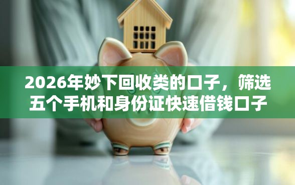 2026年妙下回收类的口子，筛选五个手机和身份证快速借钱口子