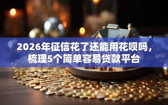 2026年征信花了还能用花呗吗，梳理5个简单容易贷款平台