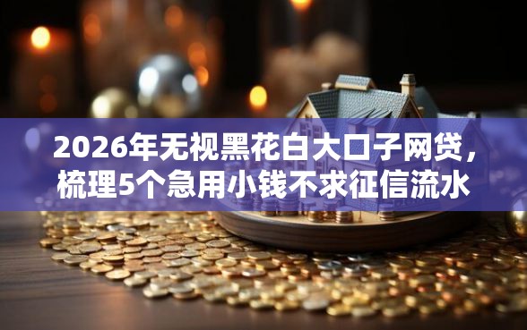 2026年无视黑花白大口子网贷，梳理5个急用小钱不求征信流水轻松贷的软件