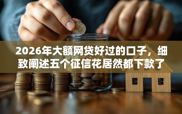 2026年大额网贷好过的口子，细致阐述五个征信花居然都下款了的口子