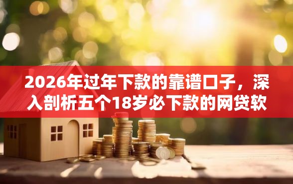 2026年过年下款的靠谱口子，深入剖析五个18岁必下款的网贷软件